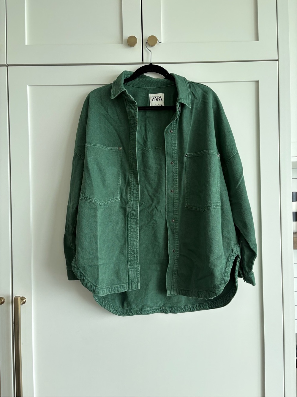 Zara Green Overshirt Jacket